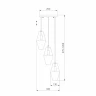 Подвесная люстра Eurosvet Prism 50236/3 янтарный a058960