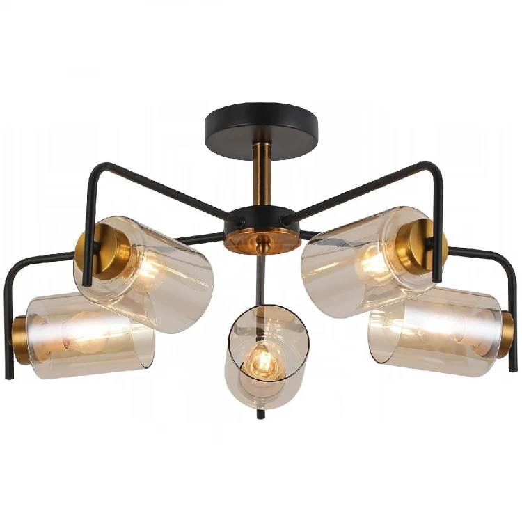 Люстра на штанге Illumico IL8248-5COU-79 BK GD