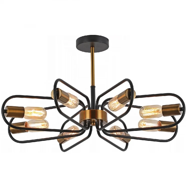 Люстра на штанге Illumico IL8253-8COU-79 BK GD