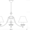 Люстра на штангера Kutek San Marino Lampshade SAN-ZW-3(P/A)CR