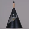 Подвесной светильник Reluce 03250-3.9-01 BK+WOOD
