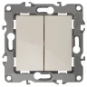 Выключатель двухклавишный ЭРА 12 10AX 250V 12-1104-02 Б0014646