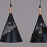 Подвесной светильник Reluce 03250-3.9-03 BK+WOOD