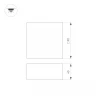 Встраиваемый светильник Arlight DL-GRIGLIATO-S90x90-12W Warm3000 (WH, 90 deg, 230) 038332