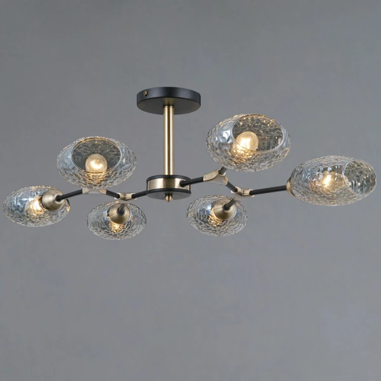 Люстра на штанге Illumico IL0272-6CSQ-25 BK AB TRENTO