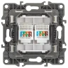 Розетка информационная двойная 2XRJ45 Эра 12-3108-15 Б0019357