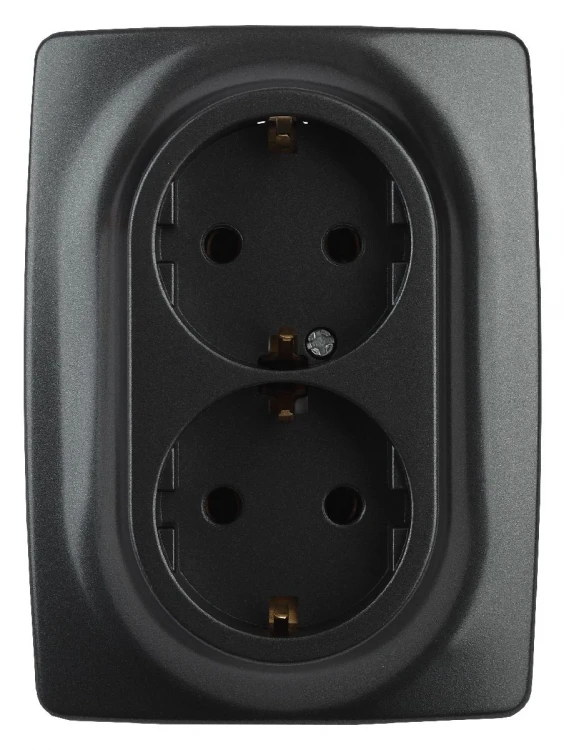 Розетка 2x2P+E Schuko со шторками Эра 12-2108-05 Б0036446