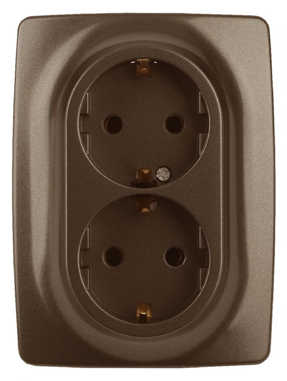 Розетка 2X2P+E Schuko со шторками Эра 12-2108-13 Б0036449