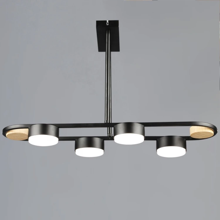 Подвесная люстра Reluce 02760-0.3-04 BK+WOOD GX53