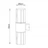 Уличный настенный светильник Arte Lamp Seginus A6515AL-2BK