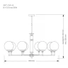 Подвесная люстра Kutek Mood Artu Glass ART-ZW-8 (Z) G