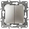 Выключатель двухклавишный ЭРА 12 10AX 250V 12-1104-04 Б0014648