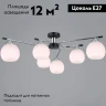 Потолочная люстра Illumico IL0638-6CSQ-24 CR BK LIBRA