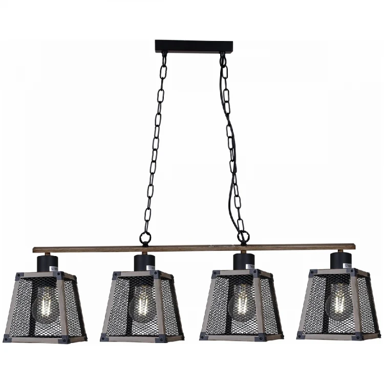 Подвесная люстра Illumico IL1006-4LL-05 BK WOOD